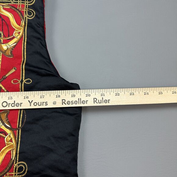 Vintage Lauren Ralph Lauren Vest Womens Medium Reversible Diamond Quilt Crest - Picture 8 of 14